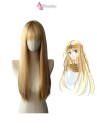 Tóc Giả Vàng Dài Có Mái Dài 70Cm