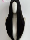 Tóc Giả Đen 2 Mái Dài 75Cm