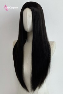 Tóc Giả Đen 2 Mái Dài 75Cm