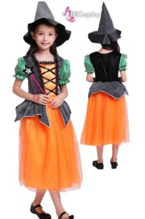 Trang Phục Phù Thuỷ Bí Ngô Váy Cam