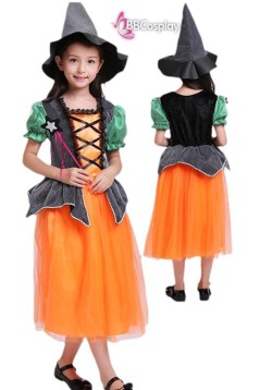 Trang Phục Phù Thuỷ Bí Ngô Váy Cam