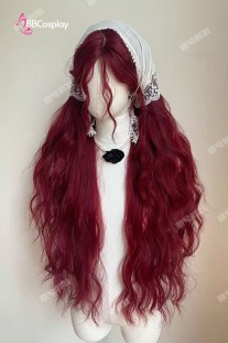 Tóc Giả Fairy Đỏ Đô 100Cm