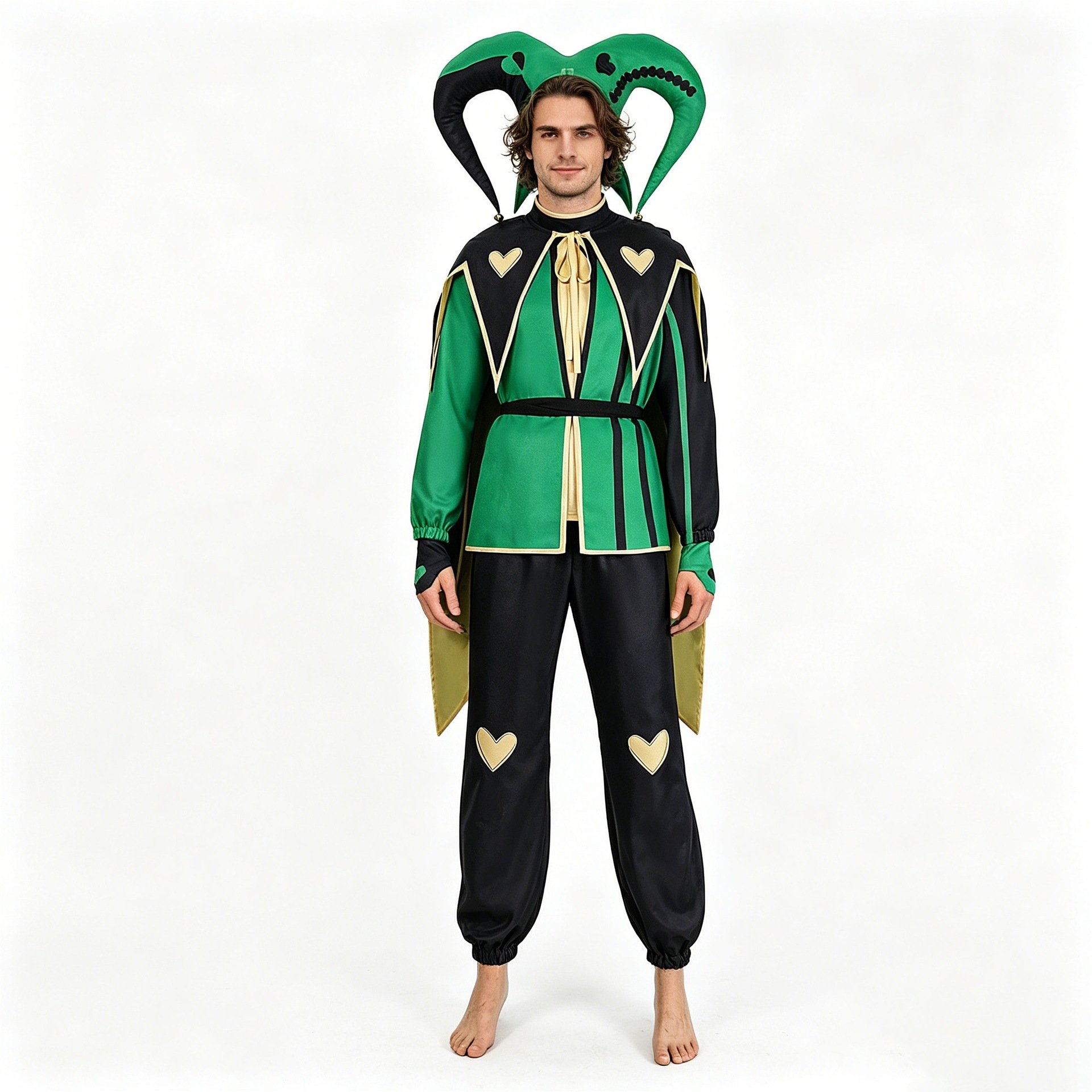 Trang Phục Joker Circus Clown - Trang Phục Chú Hề Xanh Lá Đen (Mới)