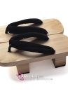 Guốc Gỗ Geta Bản Gỗ Đế Cao Quai Đen