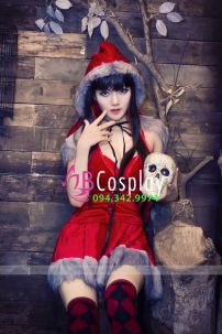 Đầm Giáng Sinh Xám Lông Chồn