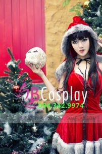 Đầm Giáng Sinh Xám Lông Chồn