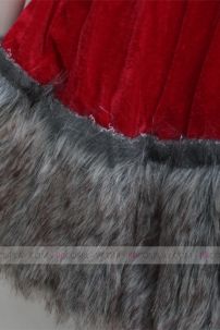 Đầm Giáng Sinh Xám Lông Chồn