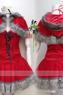 Đầm Giáng Sinh Xám Lông Chồn