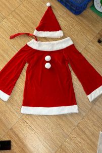 Trang Phục Noel Sexy Vai Ngang - Có Ảnh Thật