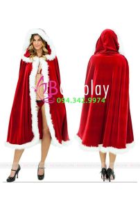 Áo Choàng Noel Lông Dầy