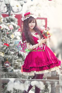 Trang Phục Noel Lolita Cổ Thủy Thủ Đỏ