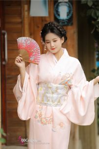 Áo Yukata Momo Ioro Tặng Kèm Thắt Lưng