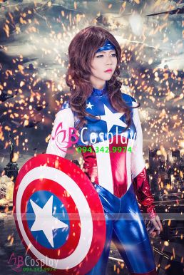 Trang Phục Captain American Nữ - Vải Dạ