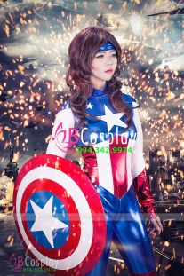 Trang Phục Captain American Nữ - Vải Dạ