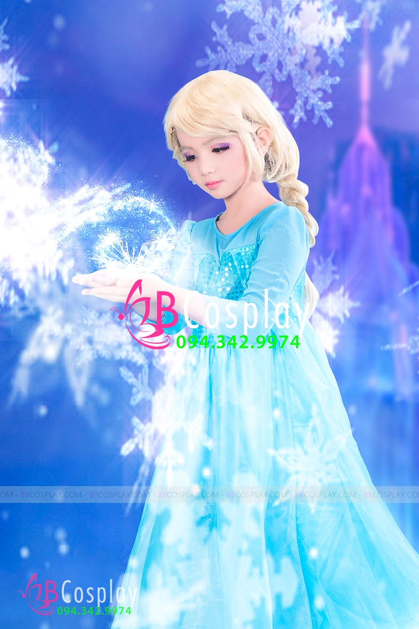 Review Váy cho bé gái váy Elsa đầm công chúa Elsa ngắn tay đẹp đáng yêu cho  bé
