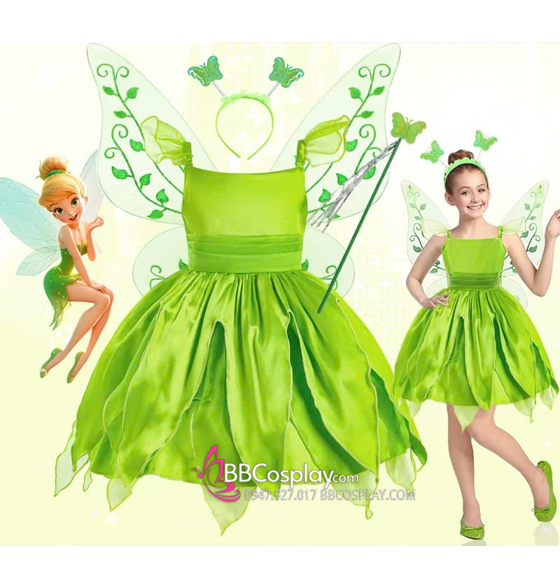 Trang Phục Cô Tiên Xanh Cho Bé - Tinker Bell Trẻ Em