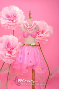 Trang Phục Hawaii Hồng Phấn