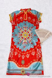 Sườn Xám Phi Cổ Giọt Nước Size M