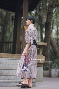 Nagagi Nâu Vân Gỗ - Thắt Lưng Thắt Sẵn