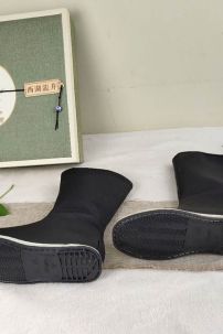 Giày Cổ Trang Nam Đen Trơn - Giày Kiếm Hiệp