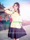 Trang Phục Nữ Sinh Trung Quốc Áo Vàng Váy Đen