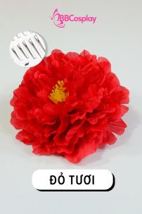Phụ Kiện Hoa - Hoa Cài Tóc - Kẹp Hoa Lẻ - Hoa Mẫu Đơn
