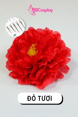 Phụ Kiện Hoa - Hoa Cài Tóc - Kẹp Hoa Lẻ - Hoa Mẫu Đơn