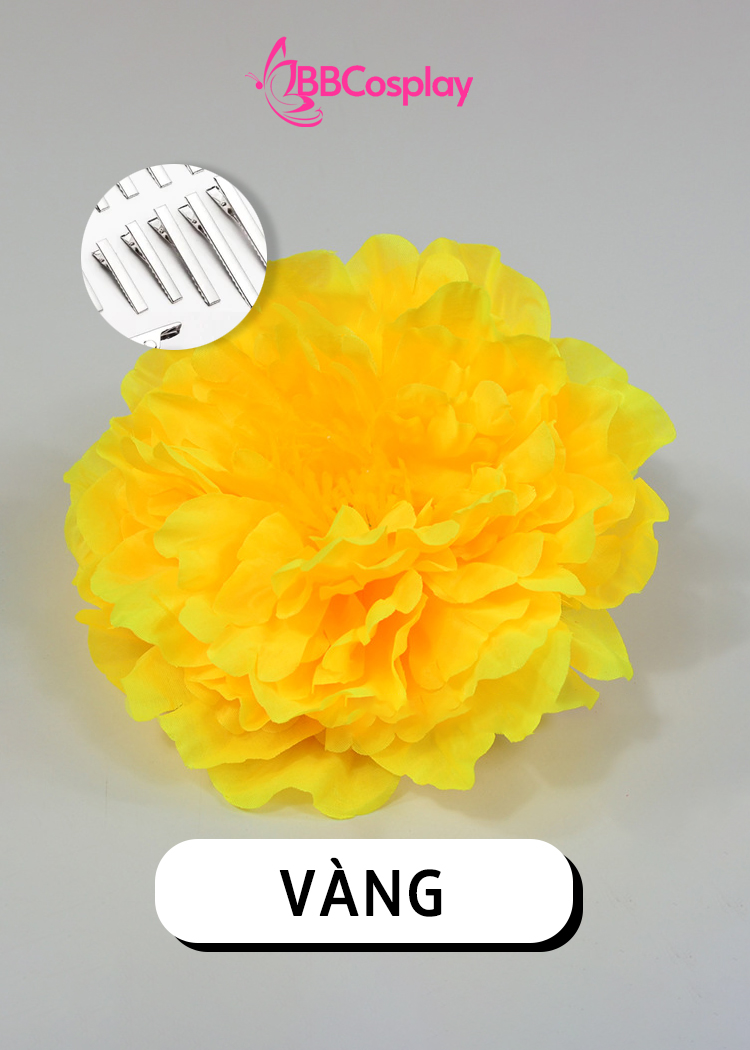 Phụ Kiện Hoa - Hoa Cài Tóc - Kẹp Hoa Lẻ - Hoa Mẫu Đơn