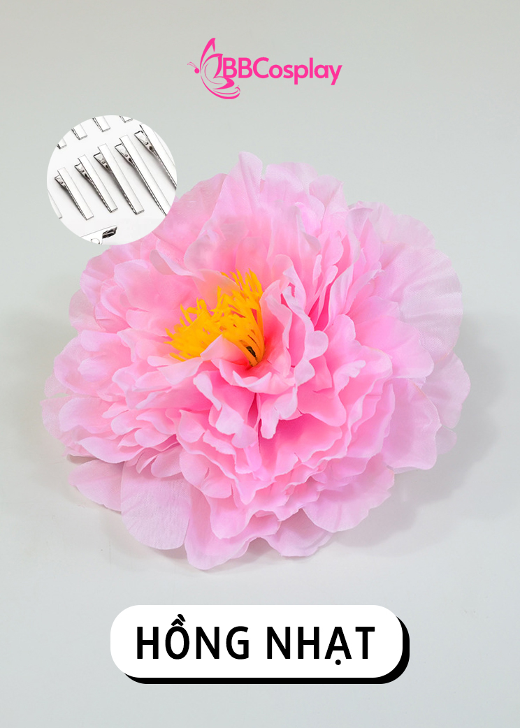 Phụ Kiện Hoa - Hoa Cài Tóc - Kẹp Hoa Lẻ - Hoa Mẫu Đơn