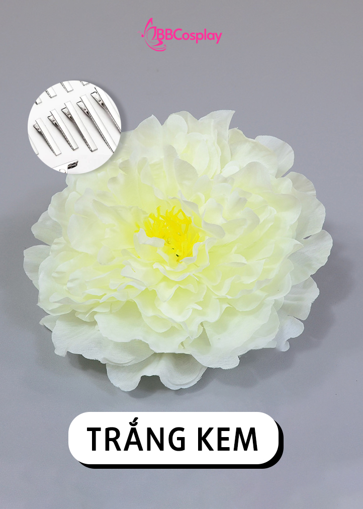 Phụ Kiện Hoa - Hoa Cài Tóc - Kẹp Hoa Lẻ - Hoa Mẫu Đơn