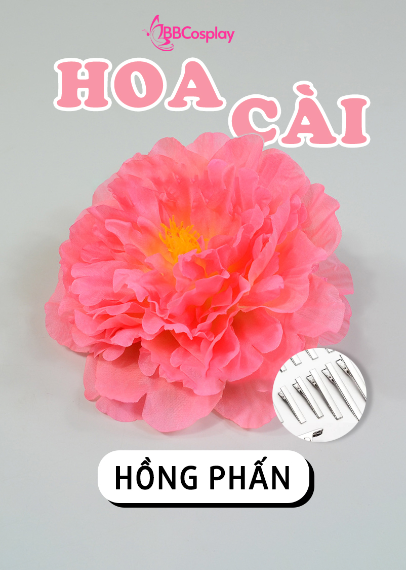 Phụ Kiện Hoa - Hoa Cài Tóc - Kẹp Hoa Lẻ - Hoa Mẫu Đơn