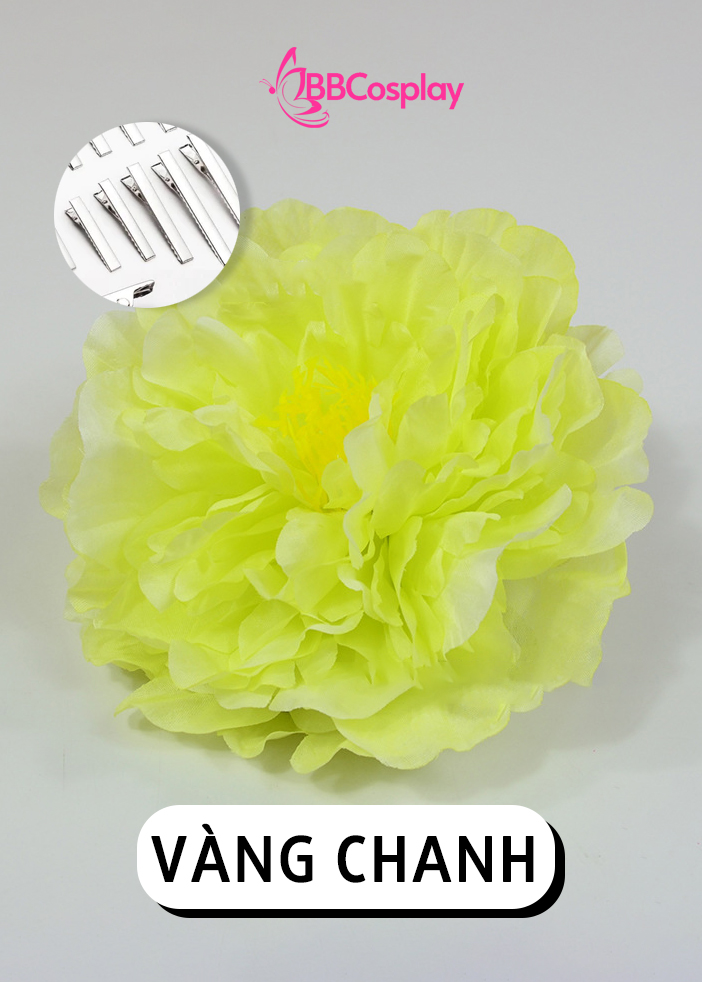 Phụ Kiện Hoa - Hoa Cài Tóc - Kẹp Hoa Lẻ - Hoa Mẫu Đơn