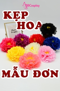 Phụ Kiện Hoa - Hoa Cài Tóc - Kẹp Hoa Lẻ - Hoa Mẫu Đơn