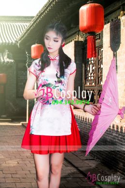 Qiloli Cách Tân Hồng Phi Váy Đỏ
