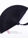 Quạt Xếp Đen Trơn