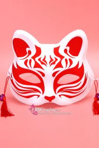 Mặt Nạ Hồ Ly - Tone Đỏ Vân Hổ