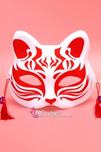 Mặt Nạ Hồ Ly - Tone Đỏ Vân Hổ