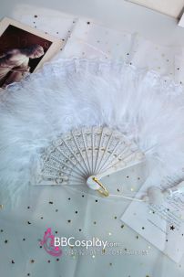 Quạt Lông Vũ Trắng