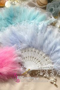 Quạt Lông Vũ Xanh