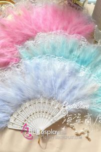 Quạt Lông Vũ Xanh