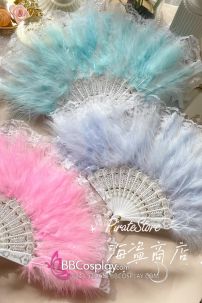 Quạt Lông Vũ Xanh