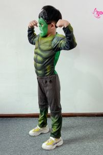Trang Phục Hulk Người Khổng Lồ Xanh Cơ Bắp Trẻ Em