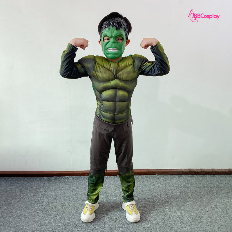 Đồ Hulk Người Khổng Lồ Xanh Cơ Bắp Trẻ Em
