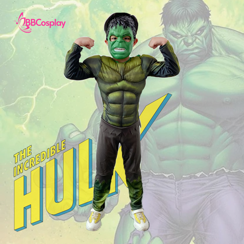 Đồ Hulk Người Khổng Lồ Xanh Cơ Bắp Trẻ Em