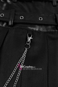 Giáp Đai Lưng Da Có Tà Chiến Binh Hiệp Sĩ Trung Cổ Phong Cách Punk Thợ Săn Bóng Đêm