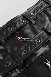 Giáp Đai Lưng Da Có Tà Chiến Binh Hiệp Sĩ Trung Cổ Phong Cách Punk Thợ Săn Bóng Đêm