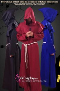 Trang Phục Halloween Pháp Sư Phù Thủy Đỏ Đô