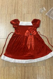 Đầm Noel Váy Xòe Eo Thắt Nơ