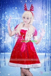 Đầm Noel Váy Xòe Eo Thắt Nơ