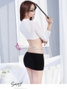 Đồ Cô Giao Sexy - Áo Trắng Váy Đen/ Áo Đen Váy Đen
